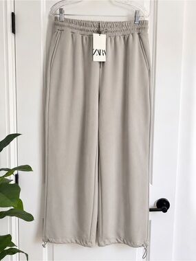 NWT ZARA Women’s casual, wide-leg pants - SIZE LARGE